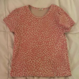 Pink cheetah tee from brandy melville (one size)